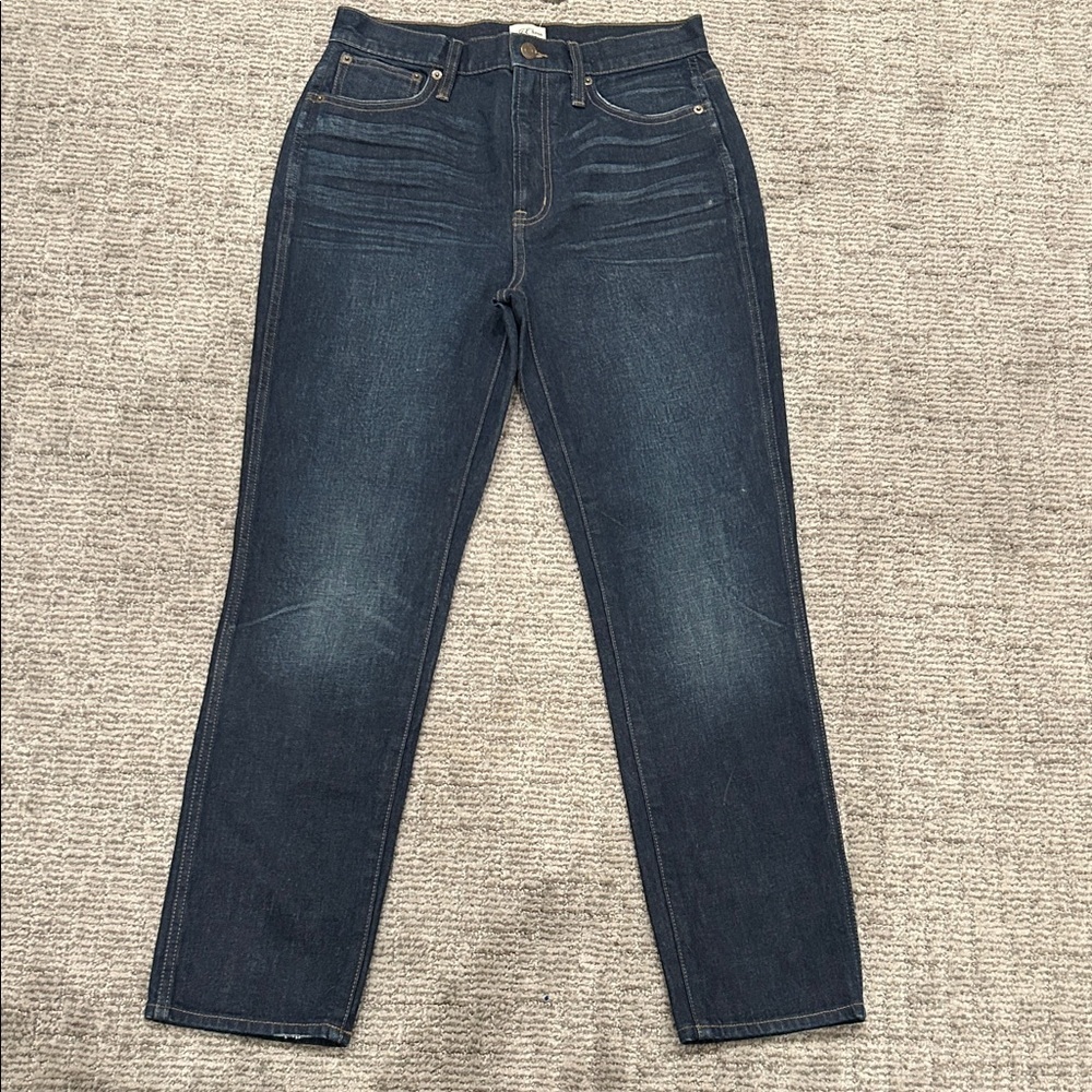 J. Crew Dark Blue Straight Leg Jeans 28
